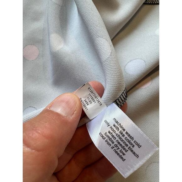 Lane Bryant Flutter Sleeve; size women's 18, Navy Blue colorful Polka Dot dress - Picture 9 of 10